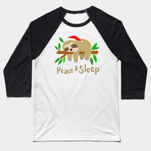 Peace & Sleep! Sloth! Baseball T-Shirt